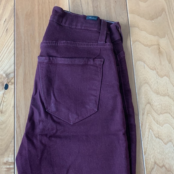 KANCAN High Rise Burgundy Jeans - Picture 4 of 8